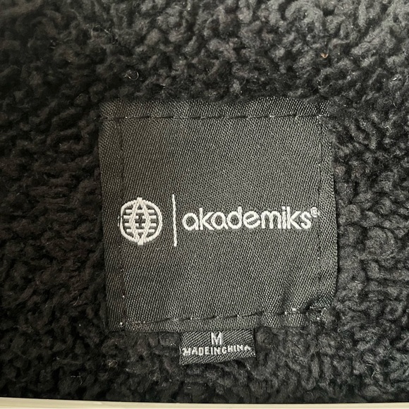 Akademiks Full Zip Sherpa Lined Mock Neck Jacket Size M - Picture 9 of 11